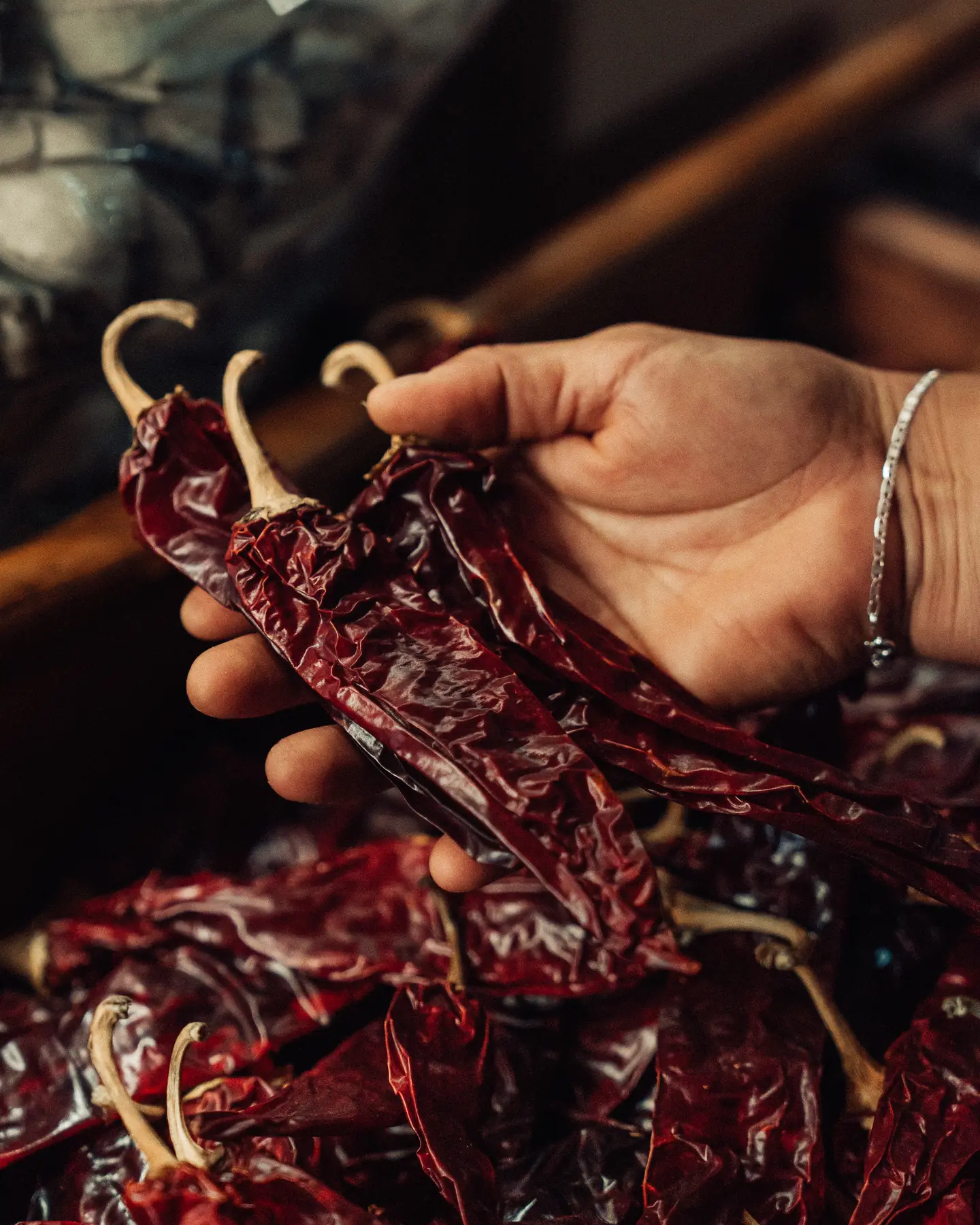 Chiles secos, base de la cocina oaxaqueña